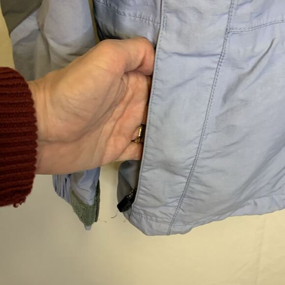 The North Face Light Blue Gray Hooded Shell Parka Jacket Size Medium - Picture 6 of 16